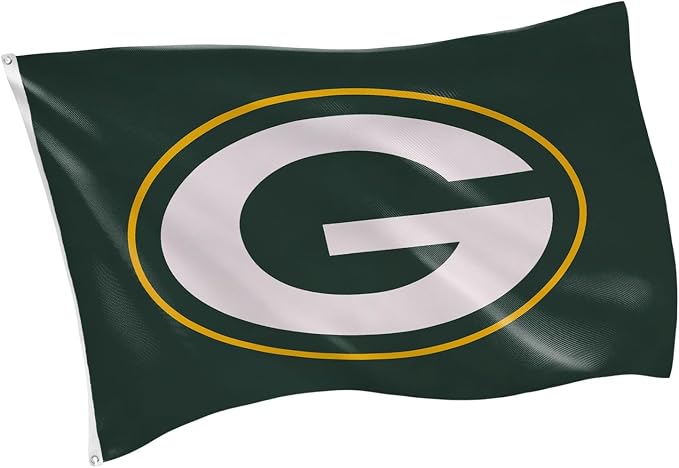 Team Sports America NFL Green Bay Packers 3 x 5 Outdoor Durable Flag with Grommets | Heavy Duty Flag & Banner for Outdoor Garden Patio | Indoor Wall Decor | Works with Flag Poles for House