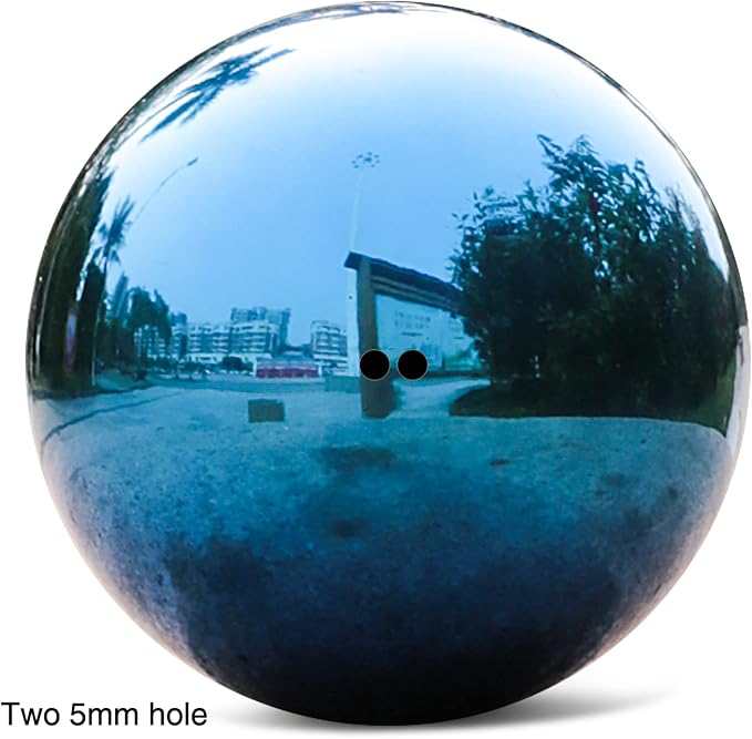 Stainless Steel Blue Gazing Mirror Ball,10inch