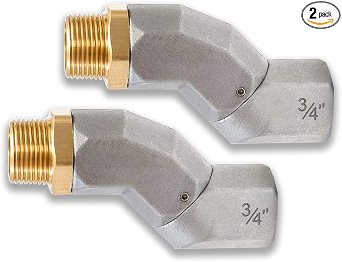 (3/4" NPT, 2PCS) Fuel Hose Swivel 360 Rotating Connector for Fuel Transfer Pump Fuel Nozzle Multi Plane Fuel Plane Swivel