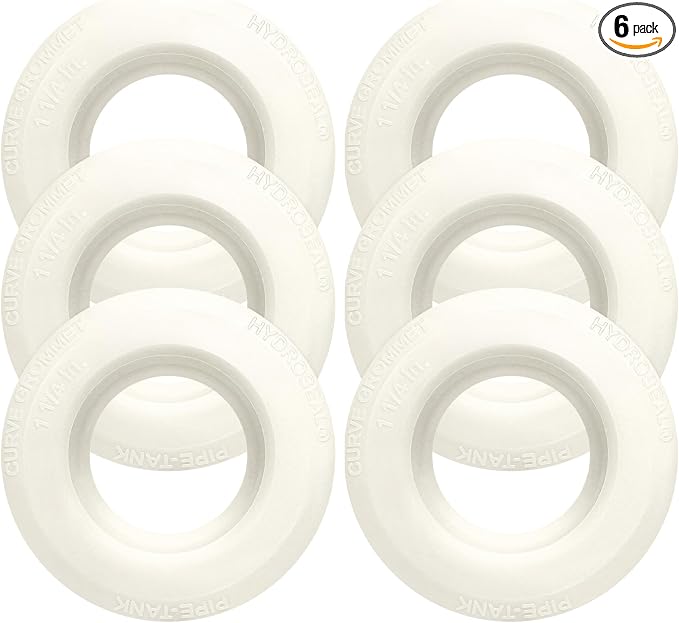 1 1/4 inch Hydroseal flexible tank adapter Bulkhead Fitting water tank adapter, High-Friction TPV Grommet Seal for Rain Barrels, Totes & Tanks, Easy Push-Fit Pipe Connector for rain barrel overflow