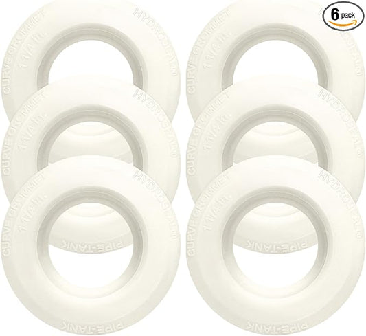 1 1/4 inch Hydroseal flexible tank adapter Bulkhead Fitting water tank adapter, High-Friction TPV Grommet Seal for Rain Barrels, Totes & Tanks, Easy Push-Fit Pipe Connector for rain barrel overflow
