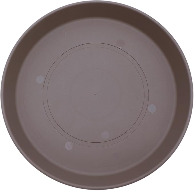 The HC Companies Round Prima Flower Pot Saucers - Plastic Plant Saucer for Outdoors & Indoors - Traditional Plant Pot Trays for Water Drainage -Durable Plant Tray (17.5-inch Cappuccino, Pack of 1)