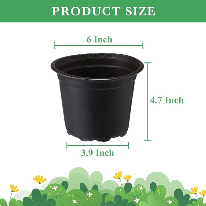 Hushee 1500 Pcs Plastic Plants Nursery Pots - Seed Starting and Seedling Planters With Drainage Holes for Indoor Outdoor Flower Transplanting
