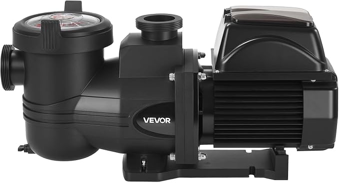 VEVOR Variable Speed Pool Pump 2 HP AC 220-240V 145 GPM In/Above Pool Pump | for Inground Above Ground Swimming Pool, Powerful Self Priming, APP Remote Control, with Filter Basket, Programmable Timer