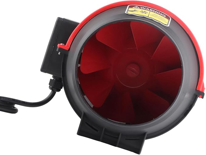 Srliya 6in Quiet Ventilation Fan with High Density Inclined Blades, IPX2 for Grow Tent Planting Indoor Place, Performance: Oblique Supercharging (US Plug110V)