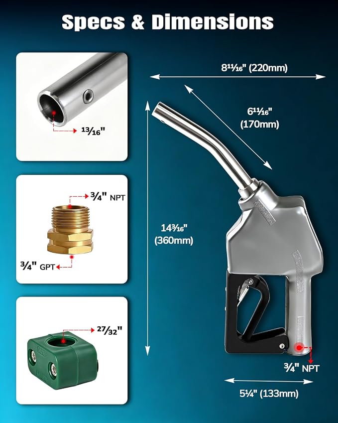 Auto Shut-Off Water Nozzle Kit for Stock Tank – Automatic Livestock Waterer Valve Prevents Overflow, Fits Horse, Cattle, Goat Farm Water Troughs with Nozzle Holder