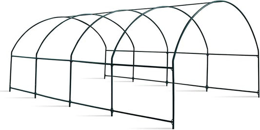 Greenhouse Replacement Frame for Outdoor Larger Hot Garden House , Support Arch Frame Climbing Plants/Flowers/Vegetables (20' X 10' X 7', Frame)