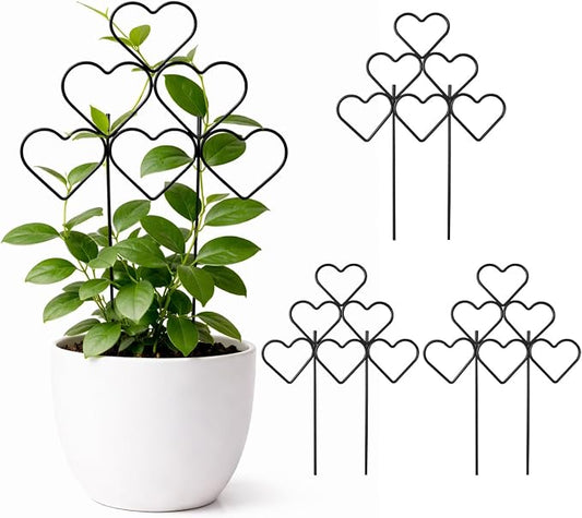 ZOUTOG 15 Inch Trellis for Climbing Plants Outdoor 3 Pack,Rustproof Metal Garden Trellis for Potted Plants,Sturdy Houseplant Support Indoor Outdoor for Ivy Pothos Monstera Hoya Flower Vine