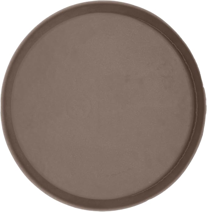 The HC Companies 15 Inch Terrazzo Round Plant Saucer, Lightweight UV-Resistant Plastic Outdoor & Indoor Flower Pot Tray, 1-Pack Plant Pot Trays for Garden & Home Decor, Chocolate