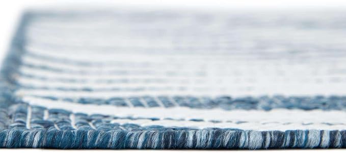 Unique Loom Outdoor Botanical Collection Area Rug - Palm (10' x 14' 1" Rectangle Blue/Navy Blue)