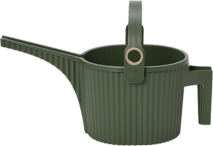 Hachiman Small Watering Can - 1.5 L Plant Watering Can with Widened Spout for Indoor and Outdoor Plants - Hands-Free Filling - 13.3" × 5.3"- Garden Green