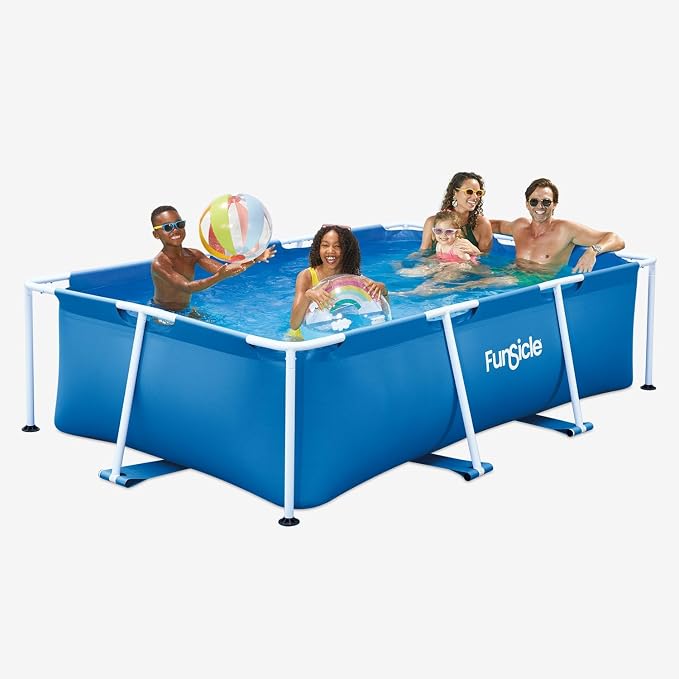 Funsicle 8ft 6in Activity Lap Pool – Above Ground Rectangular Pool for Fitness & Fun, Durable & Easy to Assemble, Ideal for Small Backyards & Aquatic Workouts