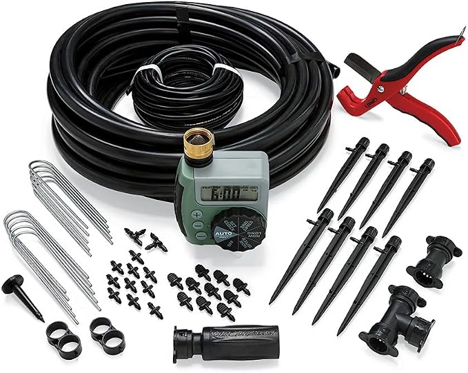 Orbit 69535 Shrub and Flower Bed Drip Kit with Programmable Hose Watering Timer