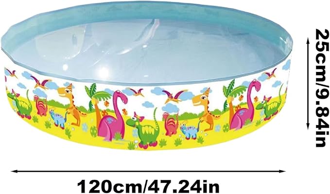 Kids Wading Pool – Hard pp Swim Tub, Portable Outdoor Play Basin | Quick Setup Lightweight Structure Foldable Storage Solution for Backyard Summer Water Fun