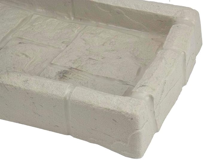 Suncast 8 Pack Easy Assembly Outdoor Decorative Poly Composite Rain Gutter Downspout Splash Block Effective in Any Type of Weather, Stone Light Taupe