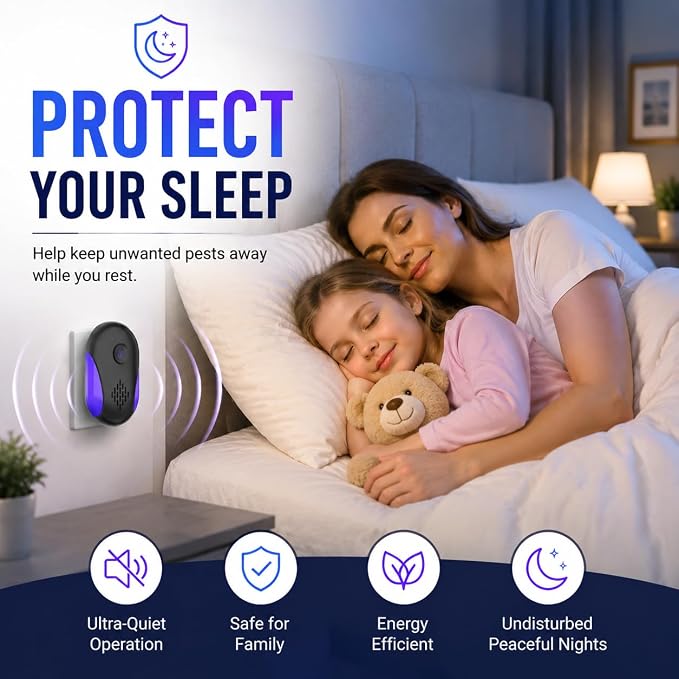 2026 Upgraded Ultrasonic Repellent, 6 Pack Indoor Ultrasonic and Repellent for Roach, Rodent, Mouse, Bugs, Ant, Mosquito, Mice, Spider, Electronic Plug in Pest Control