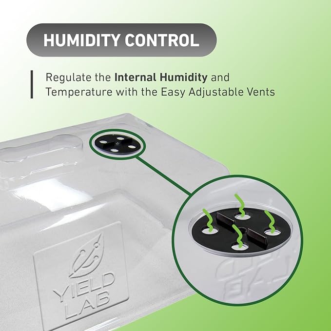 7 Inch Clone Dome - 10 Pack Humidity Vented Domes – Plant Growing Propagation Dome for Seedling, Germination, Soil & Hydroponic Horticulture