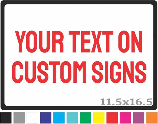 Custom Metal Sign for Outdoor and Indoor made from weatherproof non rusting aluminum. Full Color, UV Ink lasts years. Customized No Trespassing Signs, Personalized Delivery Signs for home or office. 11.5" x 16.5" - by ATX CUSTOM SIGNS