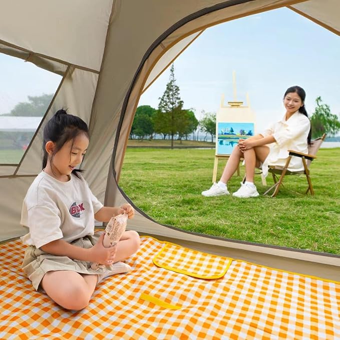 LRUUIDDE Extra Large 80"x 80" Beach Blanket, Outdoor Picnic Blankets, Waterproof Sandproof Portable Blankets, Foldable and Lightweight for Spring Summer Camping, Beach, Park