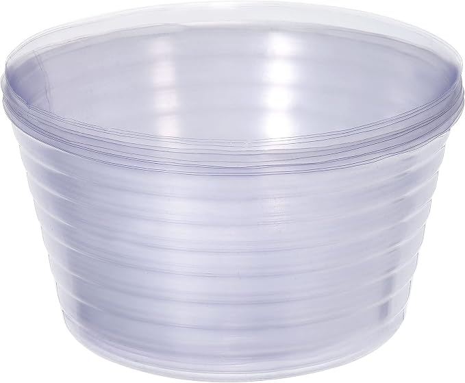 MECCANIXITY Plant Pot Saucer 6.7 Inch Plastic Round Flower Drip Tray for Indoor Outdoor, Clear Pack of 20