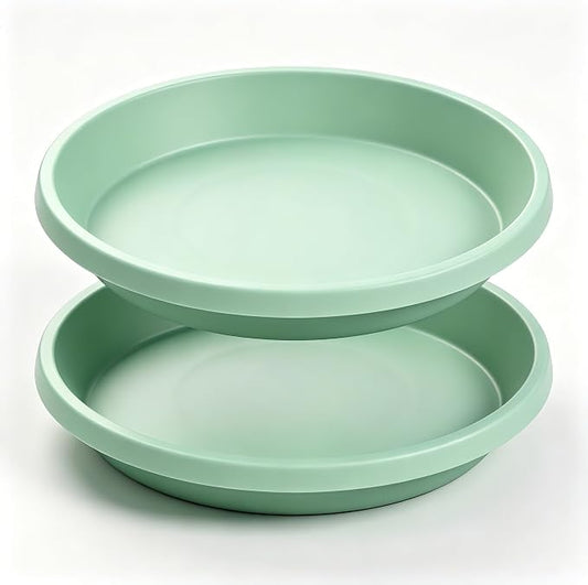 NIMYAU Plant Saucer Round 12 Inch Extra Large Pack of 2 Plant Saucers Heavy Duty Plastic Drip Trays for Large Pots