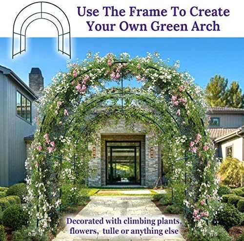 Greenhouse Replacement Frame for Outdoor Larger Hot Garden House,Support Arch Arbor Frame Climbing Plants/Vegetables/Flowers-Only Frame (16.4'x 7' x 7.2')