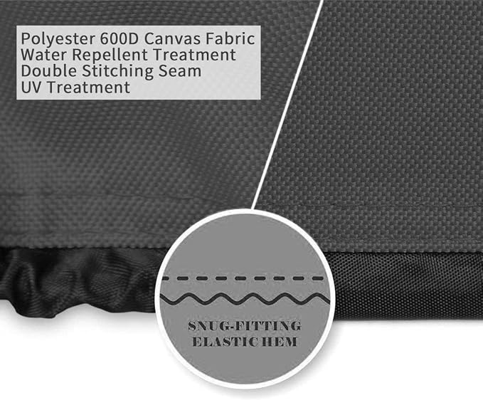 Generator Cover Waterproof, Heavy Duty Thicken 600D Polyester with Elastic Drawstring, Weather/UV Resistant Generator Cover for Universal Portable Generators 7500-9500 Watt (28''L x 26''W x 24''H)