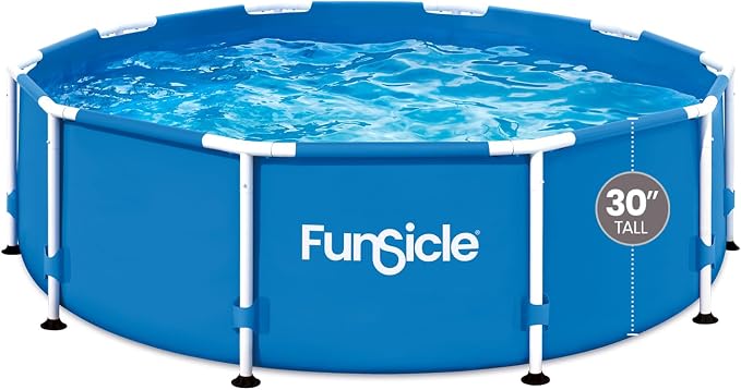 Funsicle 10' x 30" Activity Above Ground Metal Frame Pool, Repair Patch, Blue, Age 6 & up