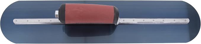 Marshalltown Fully Rounded Concrete Finishing Trowel, Blue Steel Blade, DuraSoft Handle, 20 x 4, Assembled in USA, MXS20BRD