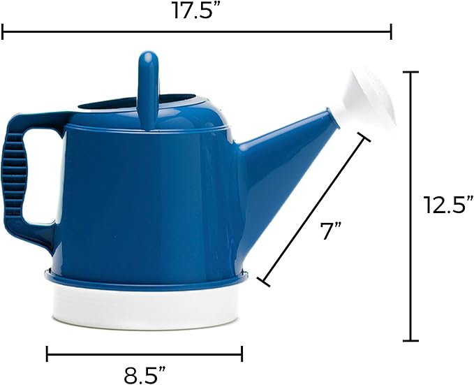 Bloem Watering Can Deluxe 2 Gallon (256 Fl Oz) Classic Blue