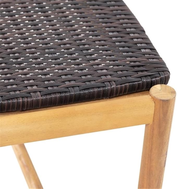 Christopher Knight Home Bonnie Outdoor 3 Seater Wicker Bench, Teak and Brown