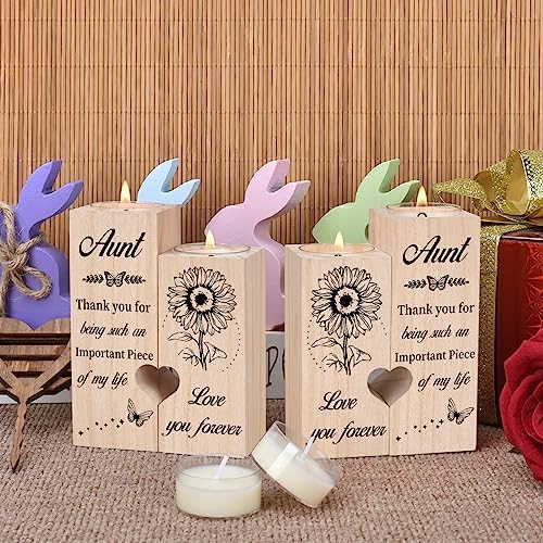 Double Sided Printing Candle Holders, Aunt Gifts from Nieces and Nephews - Image 2