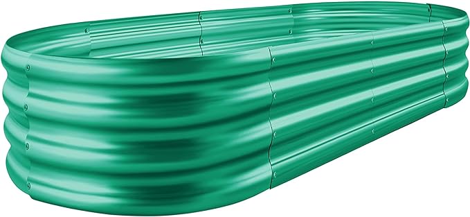 Land Guard Green Raised Bed, 6×3 ft Elevated Planter Box, Raised Beds for Gardening Vegetables（Green）…