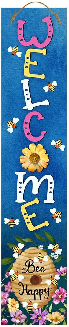 Briarwood Lane Bee Happy Bugs Pine Reversible Porch Leaner