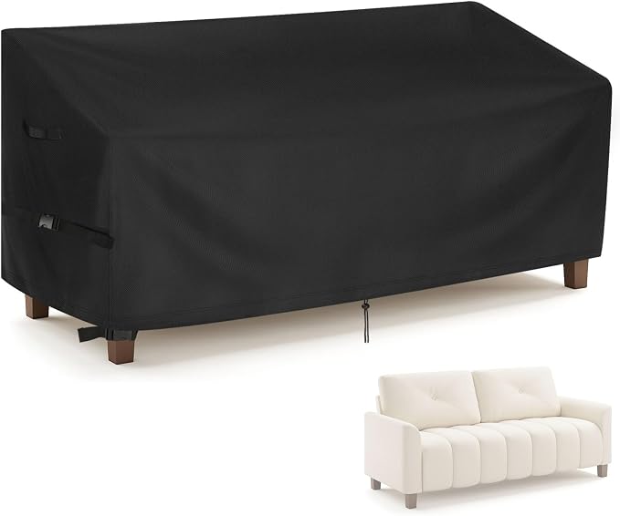 Patio Sofa Cover for Outdoor Furniture, 75inch Outdoor Couch Covers Waterproof Heavy Duty for Large Loveseat,Couch,Glider and Bench-75x36x35inch