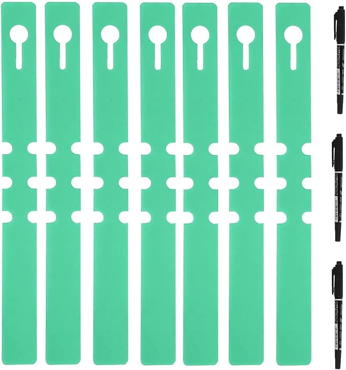 KINJOEK 1200 PCS Green Plant Labels, Adjustable Wrap Around Waterproof Hanging Garden Tree Tags, 2x20cm