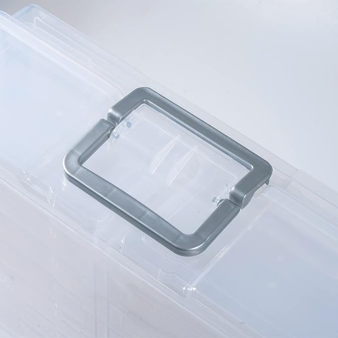novelinks Photo Storage Box and 16 Inner 4" x 6" Photo Storage Containers | 1Pack Clear, Photo Albums 4x6 Pictures, Photo Organizers and Storage, Card Game Storage, Task Boxes for Special Education
