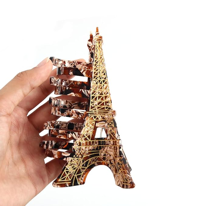 Eiffel Tower Hair Calw Clip,Fun Personalized Acetate Hair Claw for Women Big Claw Clips for Girls,Acetate Hair Clips Gift