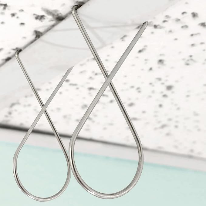 Vicenpal 100 Pcs Drop Ceiling Hooks Bulk for Classrooms Offices Hanging Set, 50 Pairs Right and Left 50 Pcs Clips for Tile Decorations, Metal Suspended T Bar Hooks for School Plants