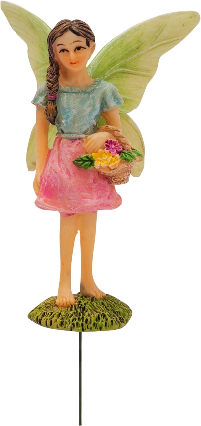 PRETMANNS Fairies for Fairy Garden - Colorful Accessories for an Indoor or Outdoor Miniature Garden - an Adorable Figurine Kit - 2 Pieces