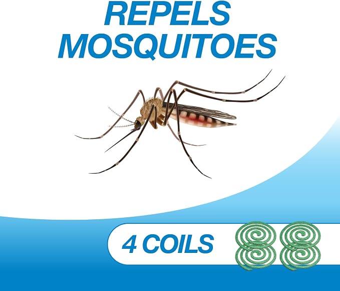 PIC Mosquito Repelling Coils, 4 Count Box, 5 Pack - Mosquito Repellent for Outdoor Spaces (20 Coils Total)