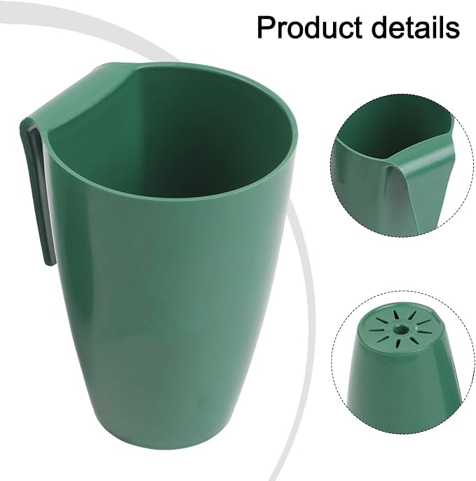 Strawberry Rooting Cup Kit with 20 Forks for Plant Propagation, Hanging Transplant Grow Station for Garden Greenhouse Balcony, 10 Cups Green
