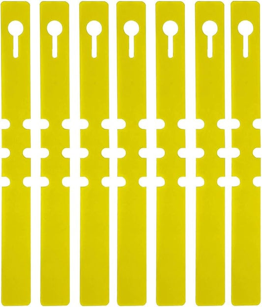 KINJOEK 1200 PCS Yellow Plant Labels Tags, Plastic Adjustable Wrap Around Waterproof Hanging Garden Tree Tags Plant Loop Tags for Identifying Various Outdoor Nursery Plants Flowers, 2x20cm
