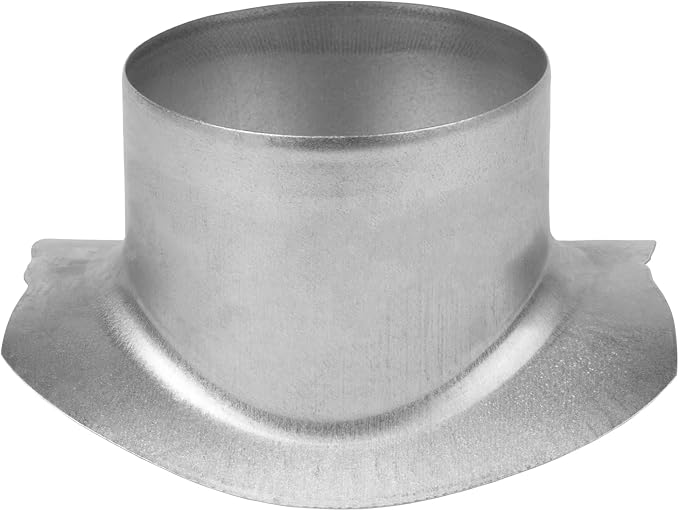 Repa Market Round 90 Degree Splitter for 6” Duct - 4" Outlet Branch Connector - Galvanized Steel Saddle Takeoff, Heavy Duty Supply/Exhaust Air Ventilation Duct Work Collar, Range Hood Duct Adapter