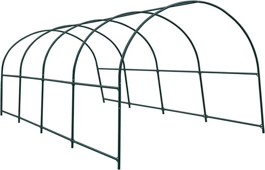 Greenhouse Replacement Frame for Larger Hot Garden House, Support Arch Frame Climbing Plants/Flowers/Vegetables (20x10x7 FT)