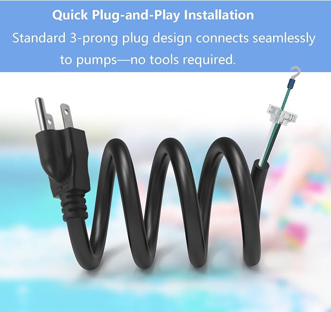 SPX1250WA Pool Pump Power Cord for Hayward Above Ground Pool Pumps | Compatible with Power Flo SP1500 and ll SP1700 Series, Perflex DE & ASL Series Cartridge Filter