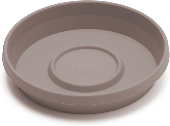 Bloem 6" Terra Round Plant Saucer, Lightweight UV-Resistant Resin Outdoor & Indoor Flower Pot Tray - Fits 6-inch Planter Pots, Pebble Stone