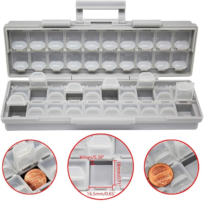 AideTek BOXALL40 40 Compartments w/lids Enclosure surface mount components assorted resistor capacitor