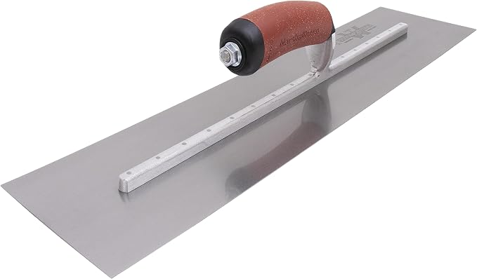 MARSHALLTOWN High Carbon Steel Finishing Trowel, 4 3/4 x 18 Inch Concrete, Masonry and Drywall Finishing Tool, Assembled in USA, MXS82DC