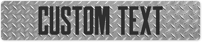 Custom Sign, Custom Street Sign, 11 Font Colors, 13 Font Styles, 4 Hole Options, 22 Sizes, 6x30 Inches, Rust Free DiBound, Fade Resistant, Made in USA by My Sign Center (Diamond Metal)